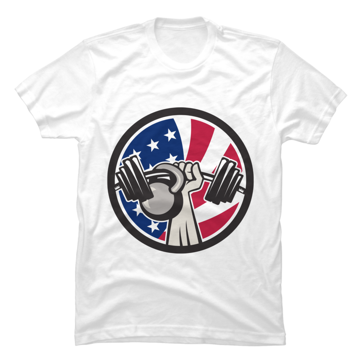 barbell american flag shirt